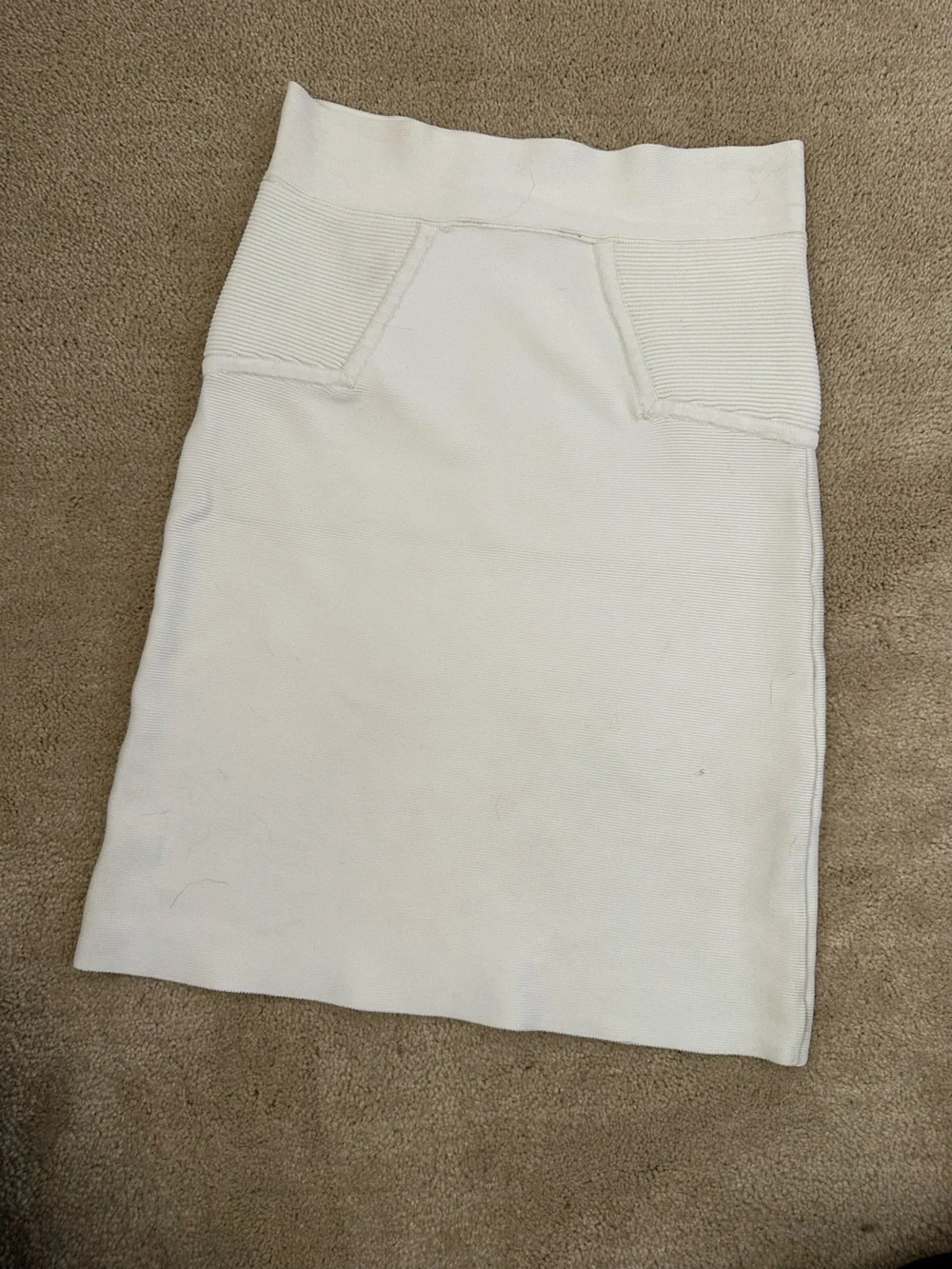 BCBGMaxAzria Off White Power Skirt